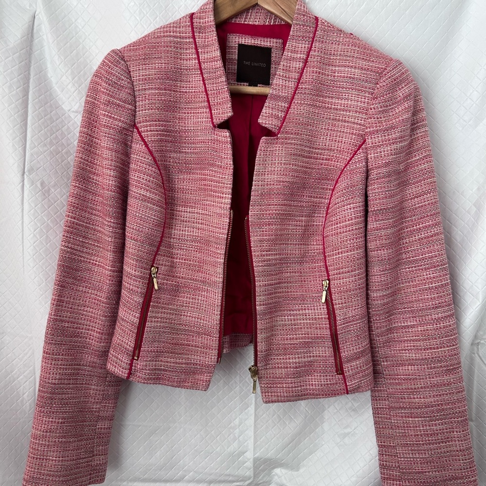 Vintage The Limited Pink Textured Blazer - Picture 3 of 11
